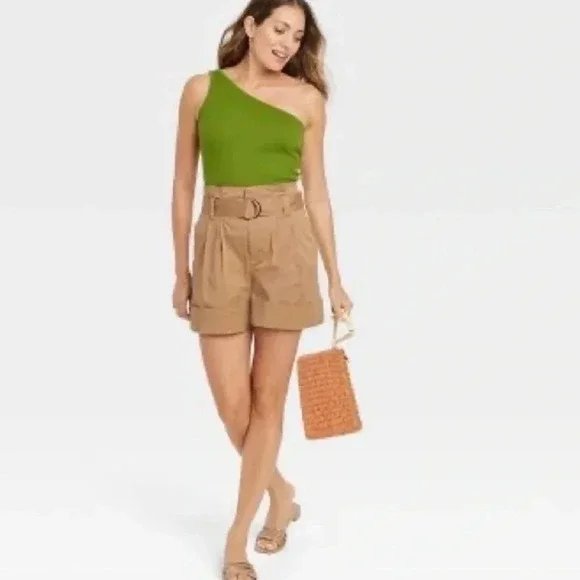 A new day high waisted paper bag shorts - Picture 2 of 11